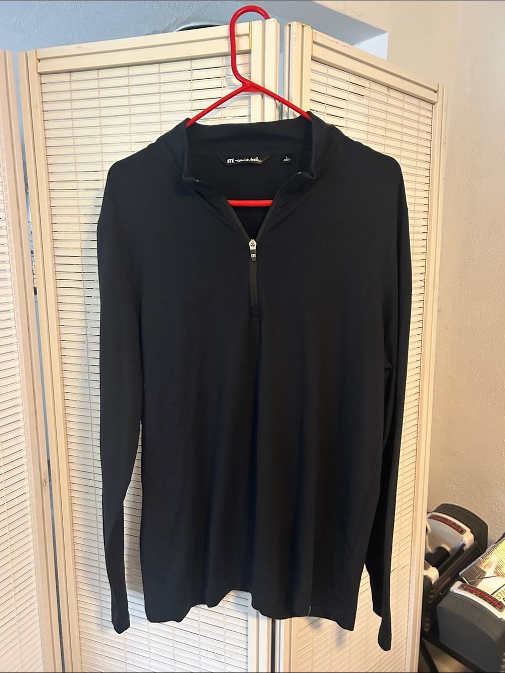 Travis Matthew Men's Black Half-Zip Performance Sweater